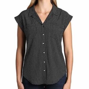 JACHS Girlfriend NWT Black & White Hearts Blouse